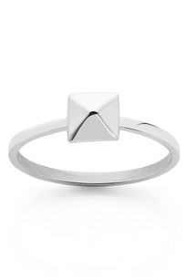Studded Stacker Ring, silver