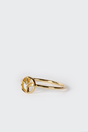 Peace Mini Stack Ring, gold plate