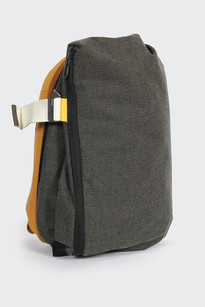 Isar Rucksack, leather back / grid tech front