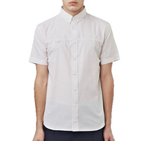 I Love Ugly - Thin Stripe Short Sleeve Shirt - White