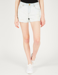 Ripped Detail Cuffed Shorts