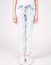 Distressed Spot Print Jeans