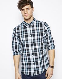 Shirt In Long Sleeve With Black Mid Check
