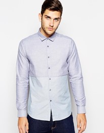 Smart Shirt In Long Sleeve With Colour Block