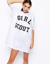 T-Shirt Dress in Girl Scout Print