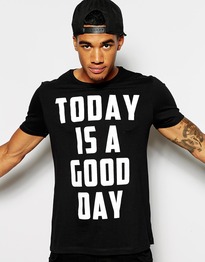 T-Shirt With Good Day Print