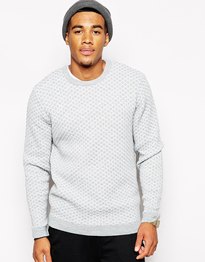 Jumper with Quilted Texture