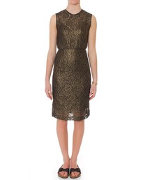 Statton Dress in Gold Lace