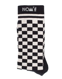 Checkerboard Socks in Black and Light Grey by Nom*D