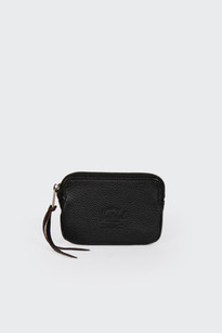 Oxford Wallet - black pebbled leather