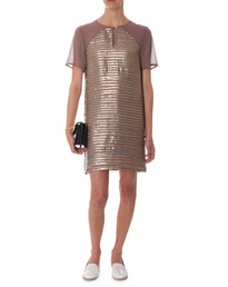 Scales Dress in Silver
