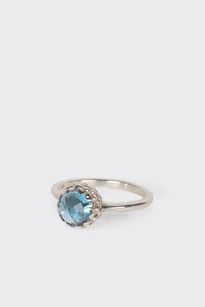 Mini Protea Ring, blue topaz
