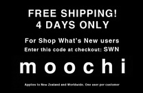 Free shipping offer from Moochi
