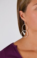 infinity large double earrings in silver
