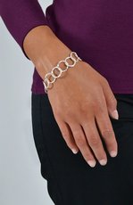infinity bracelet in silver