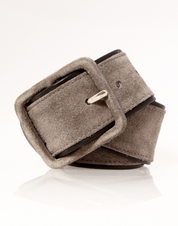 suede covered buckle belt