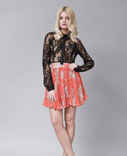 finders keepers hold me long sleeve lace shirt