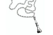sterling silver karen walker chess piece necklace