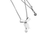 sterling silver karen walker bow necklace - 45cm
