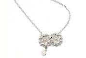 sterling silver karen walker chrysanthenums necklace