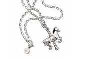 sterling silver karen walker carosel horse necklace