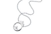 sterling silver karen walker flaming hoop necklace