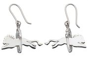 sterling silver karen walker lion through hoop earrings