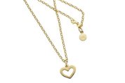 9k yellow gold karen walker heart necklace