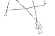 sterling silver karen walker robot necklace