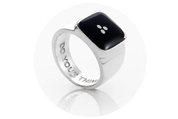 sterling silver huffer black 'do your thing' ring
