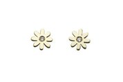 9k yellow gold karen walker daisy stud earrings
