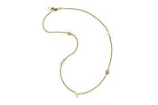 9k yellow gold karen walker mini charm necklace with bow