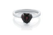 meadowlark jewel heart ring - rhodalite garnet