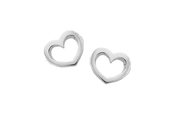 karen walker sterling silver mini heart stud earrings