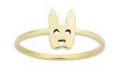 9ct yellow gold karen walker mini rabbit ring