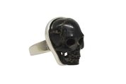 nick von k black skull ring - medium