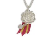 sterling silver karen walker rose and ribbon necklace