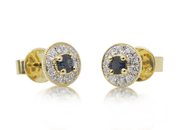 18ct yellow sapphire and diamond earrings