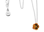 karen walker citrine and enamel small pansy necklace