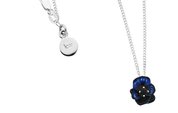 karen walker sapphire and enamel small pansy necklace