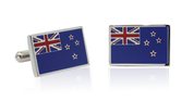 stainless steel new zealand flag cufflinks