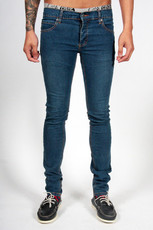 narrow jeans, unisex, very stretched wash