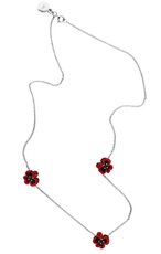 karen walker 3 mini flower necklace - garnet