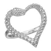 zoe & morgan snake heart ring - sterling silver