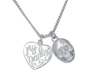 zoe & morgan my darling mother of pearl necklace - sterling silver