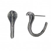 zoe & morgan mini cobra hoop earrings - sterling silver