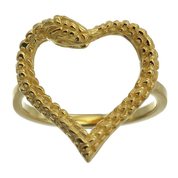 zoe & morgan 9ct snake heart ring