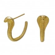 zoe & morgan 9ct mini cobra hoop earrings