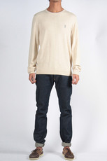 Anwar Knitted Sweater, Pale Beige Melange