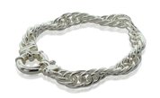 sterling silver large twist link bracelet